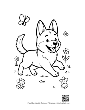 Thumbnail: Free German Shepherd for Kids Printable