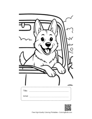Thumbnail: German Shepherd Printable with Title and Artist Box