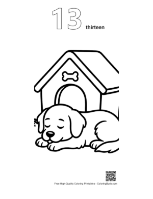 Thumbnail: Golden Retriever Printable Outline Number 13