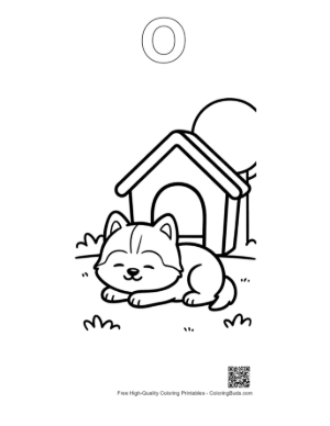 Thumbnail: Download Husky Printable Outline Alphabet O