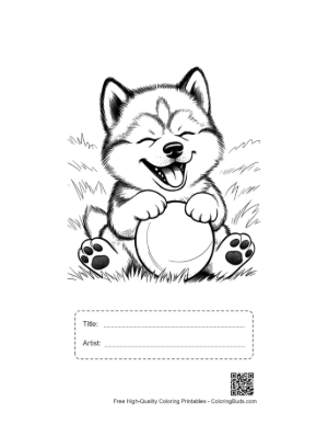 Thumbnail: Husky Printable with Title and Artist Box
