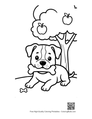 Thumbnail: Cute Pitbull to Color Printable