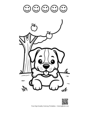 Thumbnail: Download Pitbull Coloring Sheet Printable and 5 Happy Face Outline