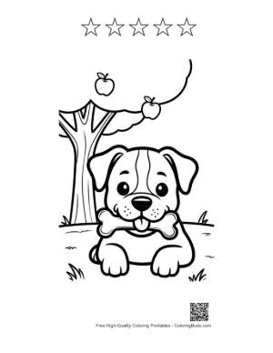 Thumbnail: Download Pitbull Coloring Sheet Printable and 5 Star Outline