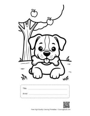 Thumbnail: Download Pitbull Coloring Sheet Printable with Title and Artist Box