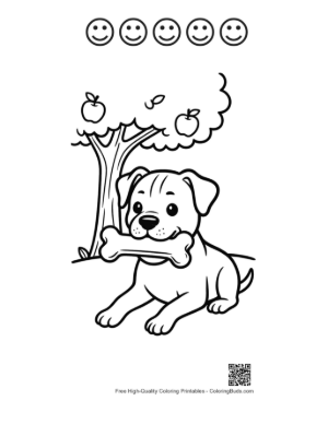 Thumbnail: Free Pitbull Printable and 5 Happy Face Outline