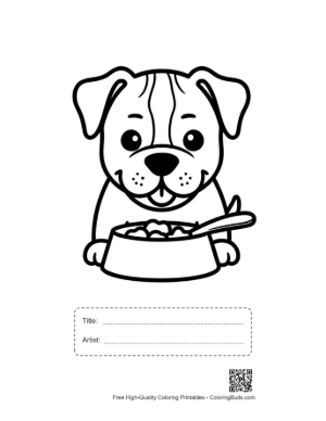 Thumbnail: Pitbull to Color Printable with Title and Artist Box