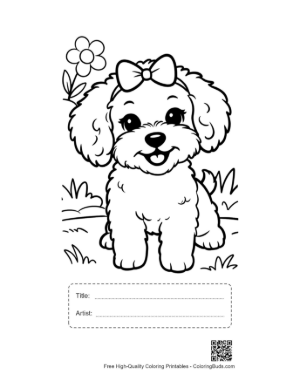 Thumbnail: Poodle Printable with Title and Artist Box