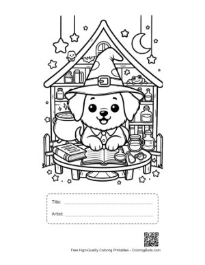 Thumbnail: Cute Puppy Printable with Title and Artist Box