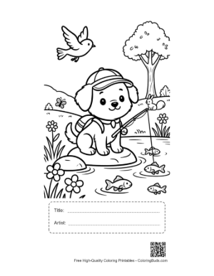 Thumbnail: Download Puppy Printable with Title and Artist Box