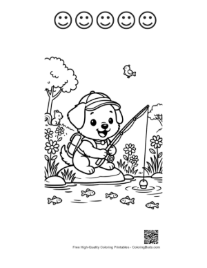 Thumbnail: Easy Puppy for Kids Printable and 5 Happy Face Outline