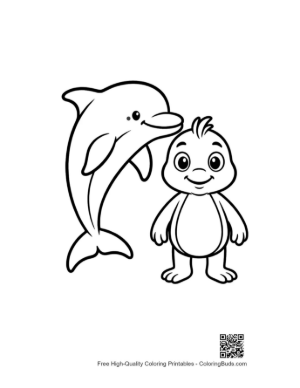 Thumbnail: Dolphin and Cute Duckling Friends