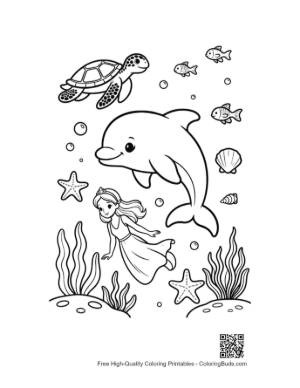 Thumbnail: Easy Jumping Dolphin Printable