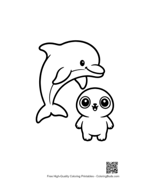 Thumbnail: Jumping Dolphin with Baby Pal