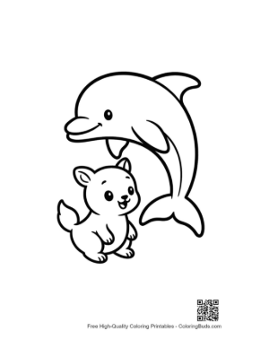 Thumbnail: Jumping Dolphin with Cute Puppy
