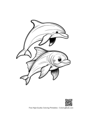 Thumbnail: Two Playful Dolphins Leaping Joyfully
