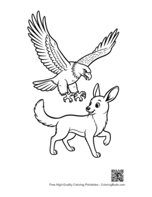 Thumbnail: Bald Eagle Soaring Over Playful Fennec Fox