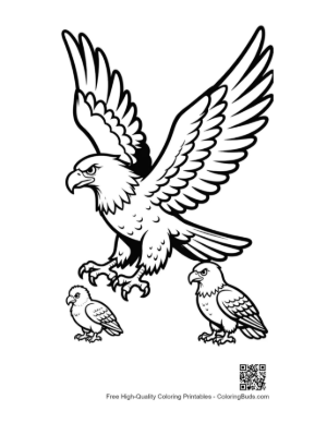 Thumbnail: Majestic Bald Eagle with Two Eaglets