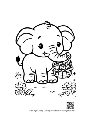 Thumbnail: African Elephant Coloring Sheet Printable