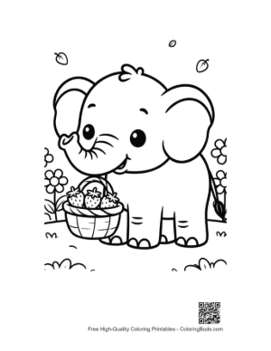 Thumbnail: Cute African Elephant Coloring Sheet Printable