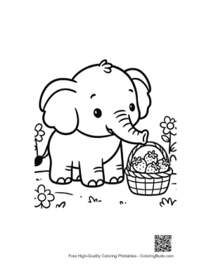 Thumbnail: Free African Elephant Printable