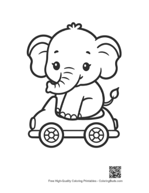 Thumbnail: Asian Elephant Coloring Page Printable
