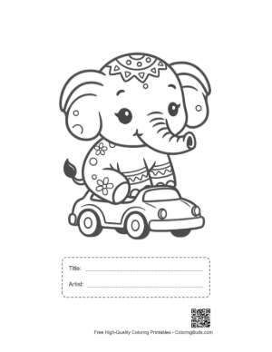 Thumbnail: Asian Elephant Printable with Title and Artist Box