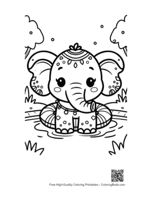 Thumbnail: Download Baby Elephant Coloring Sheet Printable