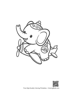 Thumbnail: Easy Baby Elephant Coloring Page Printable