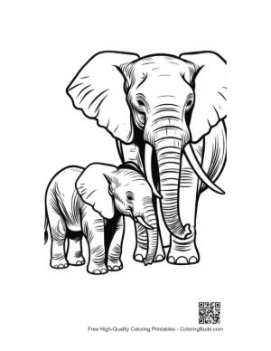 Thumbnail: Mother Elephant and Baby Calf