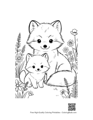Thumbnail: Cute Arctic Fox Printable
