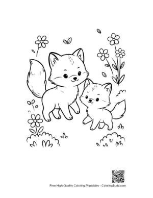 Thumbnail: Download Arctic Fox Printable