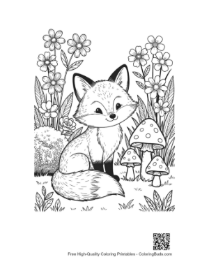 Thumbnail: Free Red Fox Coloring Page Printable