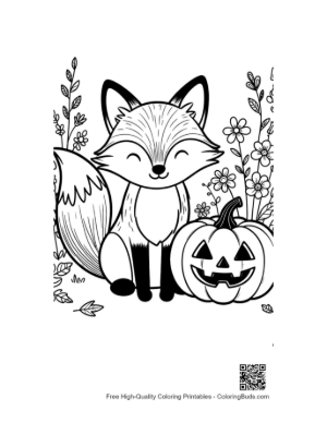 Thumbnail: Red Fox Coloring Page Printable