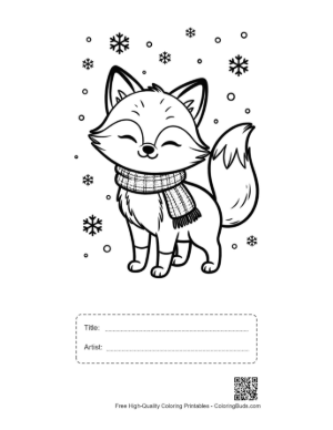 Thumbnail: Red Fox Printable with Title and Artist Box