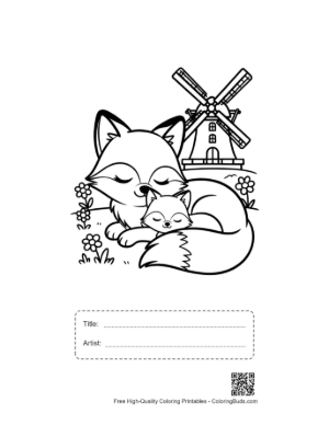 Thumbnail: Red Fox Printable with Title and Artist Box