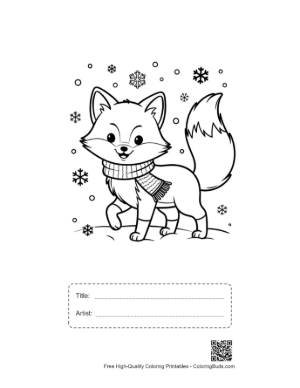 Thumbnail: Red Fox Printable with Title and Artist Box