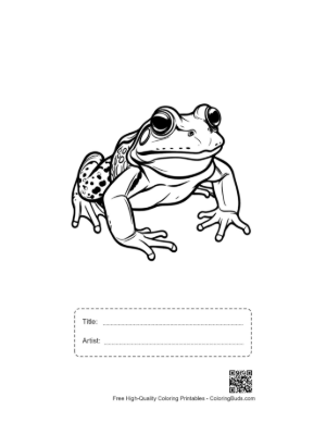 Thumbnail: Bold Bullfrog Illustration Printable with Title and Artist Box