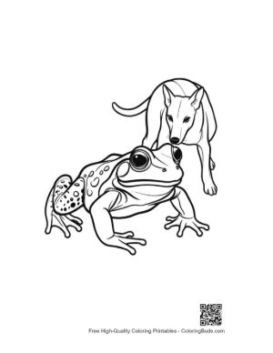 Thumbnail: Bullfrog and Curious Dog Encounter