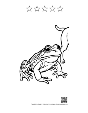 Thumbnail: Bullfrog and Puppy Outline Printable and 5 Star Outline