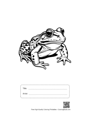 Thumbnail: Bullfrog Illustration Printable with Title and Artist Box