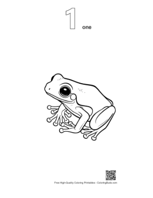Thumbnail: Curious Tree Frog Illustration Printable Outline Number 1