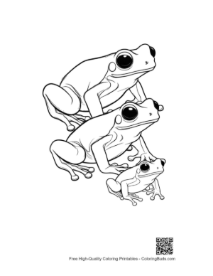Thumbnail: Stacked Tree Frogs in Playful Lineup