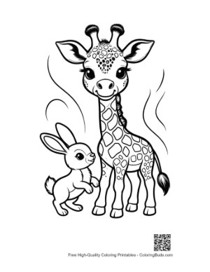 Thumbnail: Cute Giraffe and Bunny Friends