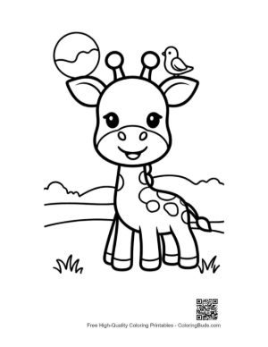 Thumbnail: Download Cute Giraffe for Kids Printable