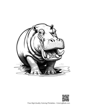 Thumbnail: Grinning Hippo Emerging from Water