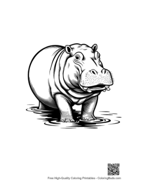 Thumbnail: Hippo Emerging from Murky Waters