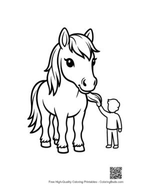 Thumbnail: Boy Feeding Cute Pony with Tongue Out