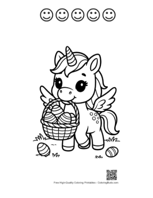 Thumbnail: Cute Pony Printable and 5 Happy Face Outline