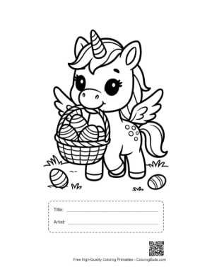 Thumbnail: Cute Pony Printable with Title and Artist Box